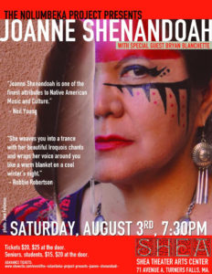 The Nolembeka Project and RiverCulture present JOANNE SHENANDOAH AND THE 6TH ANNUAL POCUMTUCK HOMELANDS FESTIVAL